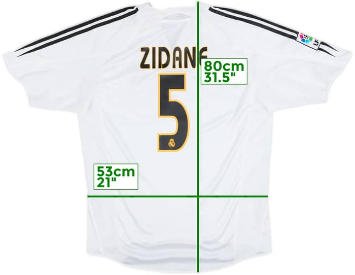 2004-05 Real Madrid Home Shirt Zidane #5 - 6/10 - (L)