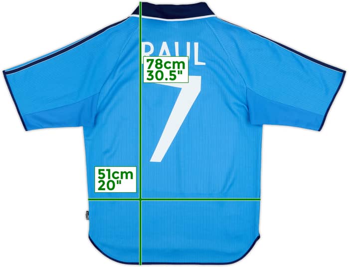 1999-00 Real Madrid Third Shirt Raul #7 - 9/10 - (XL)