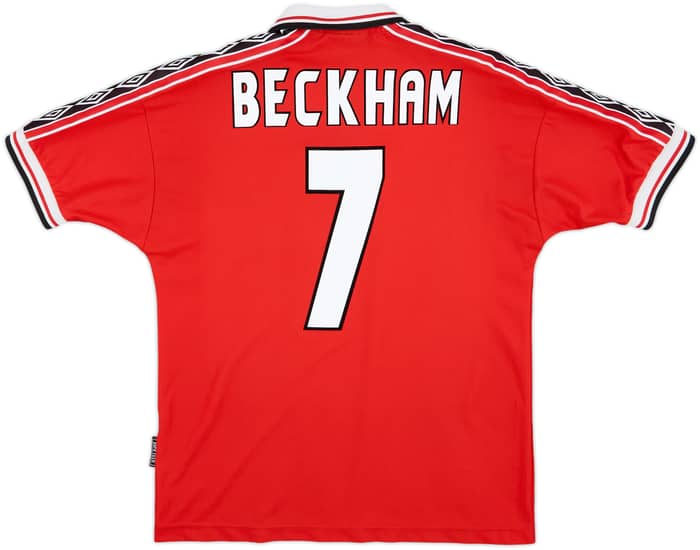 1998-00 Manchester United Home Shirt Beckham #7 - 9/10 - (M)