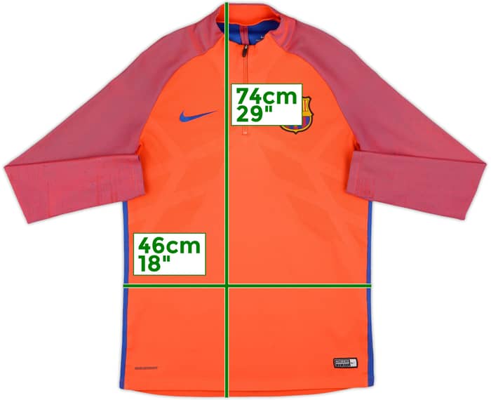2016-17 Barcelona Nike 1/4 Zip Drill Top - 8/10 - (M)