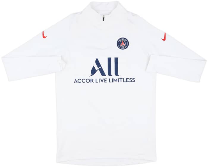 2020-21 Paris Saint-Germain Nike 1/4 Zip Sweat Top - 7/10 - (M)