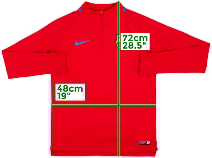 2017-18 Barcelona Nike 1/4 Zip Drill Top - 8/10 - (S)