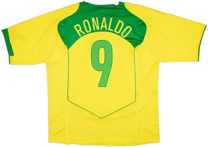 2004-06 Brazil Home Shirt Ronaldo #9 (XL)