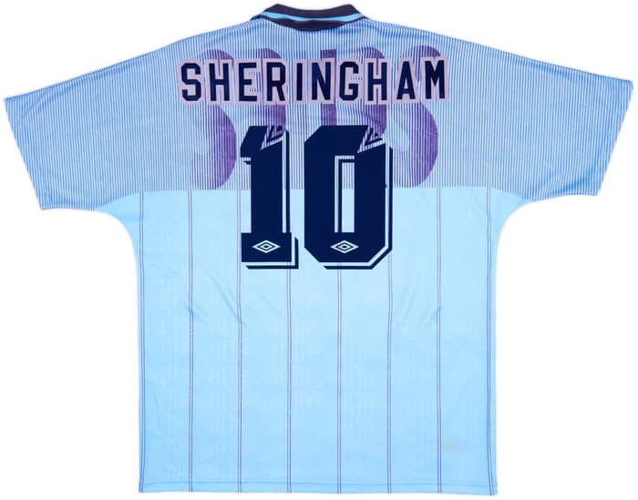 1991-94 Tottenham Third Shirt Sheringham #10 - 8/10 - (XXL)