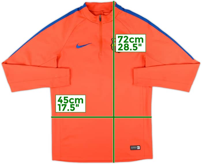 2016-17 Barcelona Nike 1/4 Zip Sweat Top - 6/10 - (S)