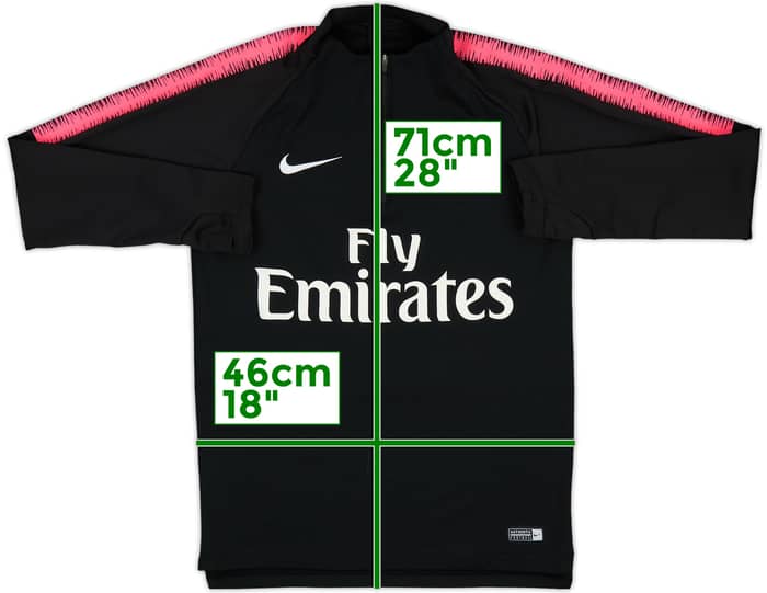 2018-19 Paris Saint-Germain Nike 1/4 Zip Sweat Top - 8/10 - (S)