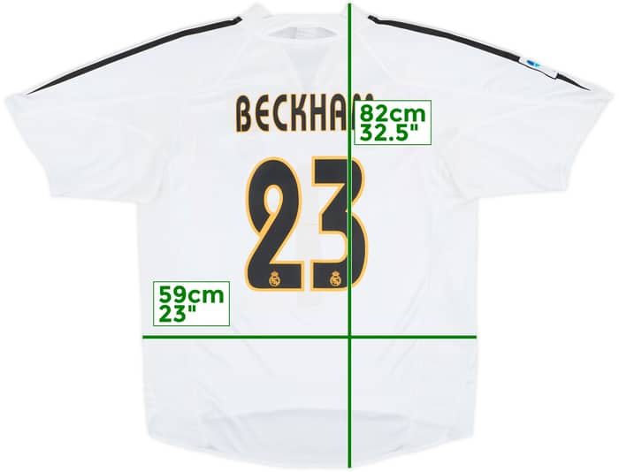 2004-05 Real Madrid Home Shirt Beckham #23 - 8/10 - (L)