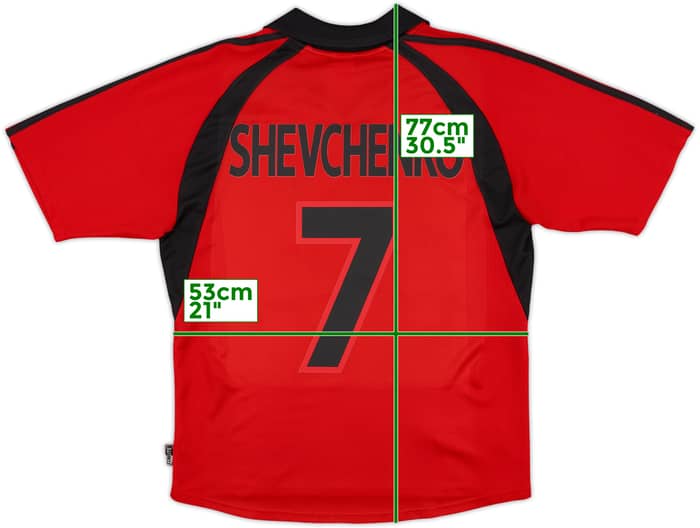 2001-02 AC Milan Third Shirt Shevchenko #7 - 9/10 - (M)