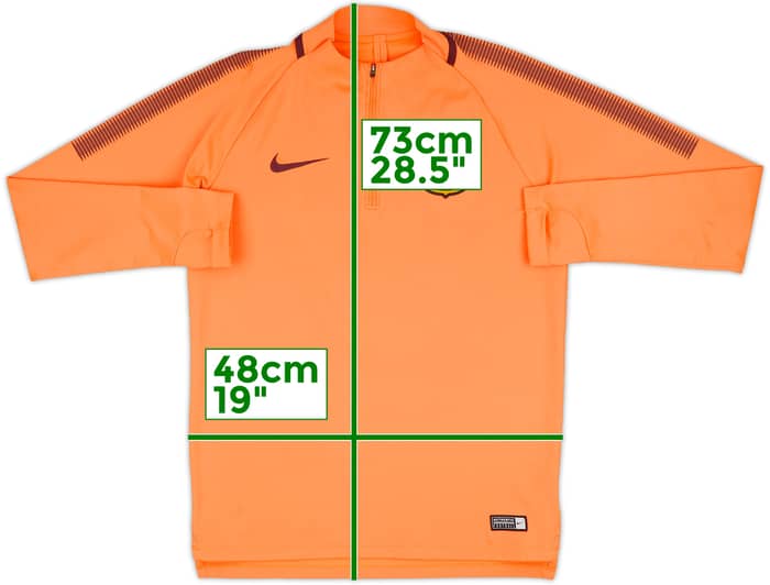 2017-18 Barcelona Nike 1/4 Zip Drill Top - 5/10 - (S)