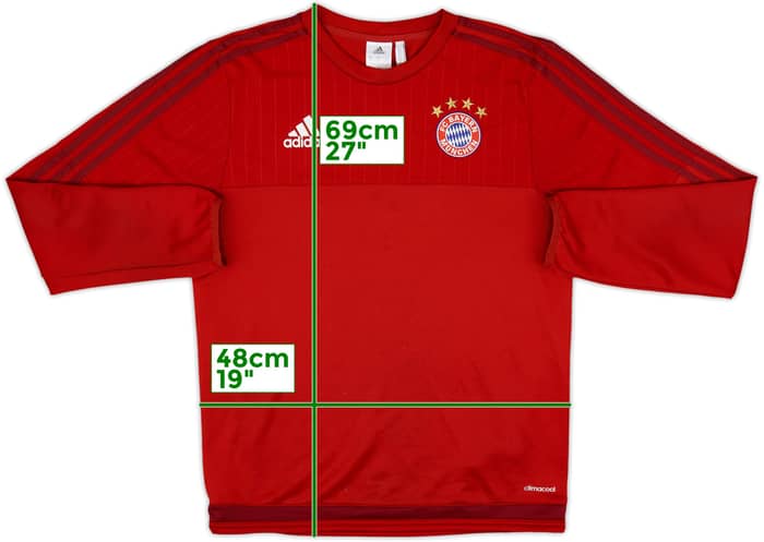 2015-16 Bayern Munich adidas Sweat Top - 7/10 - (S)