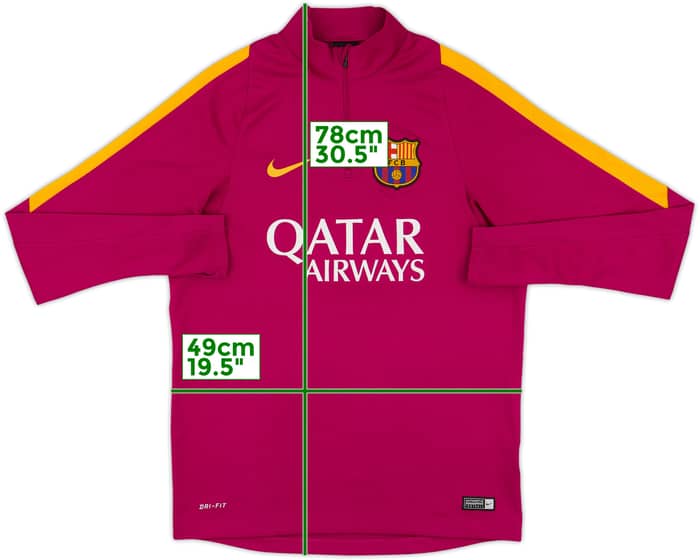 2016-17 Barcelona Nike 1/4 Zip Drill Top - 8/10 - (M)