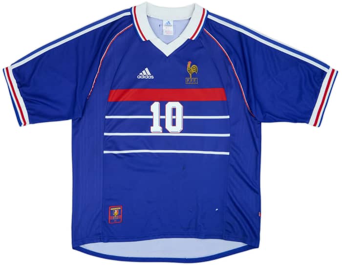 1998-00 France Home Shirt Zidane #10 - 5/10 - (XL)
