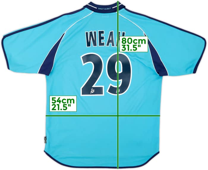 2000-01 Olympique Marseille Away Shirt Weah #29 - 9/10 - (M)