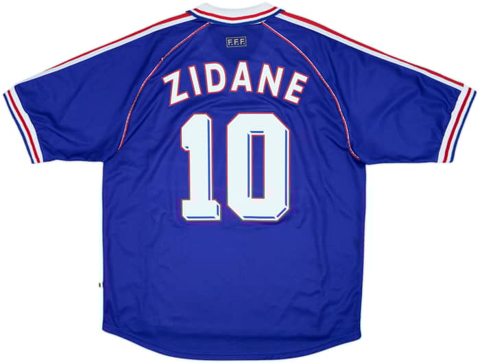 1998-00 France Home Shirt Zidane #10 - 8/10 - (XXL)