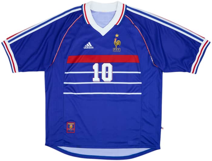1998-00 France Home Shirt Zidane #10 - 8/10 - (XXL)
