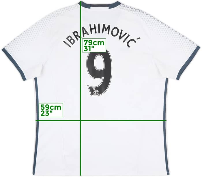 2016-17 Manchester United Third Shirt Ibrahimovic #9 - 7/10 - (XL)