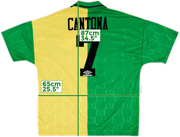1992-94 Manchester United Third Shirt Cantona #7 - 9/10 - (XXL)