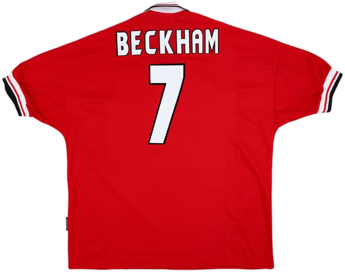 1998-00 Manchester United Home Shirt Beckham #7 - 8/10 - (XXL)