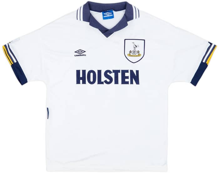 1993-95 Tottenham Home Shirt Sheringham #10 - 7/10 - (L)