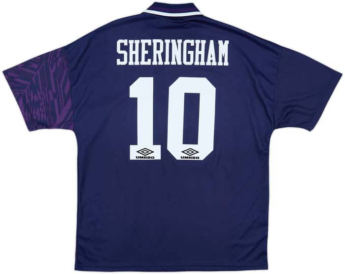 1994-95 Tottenham Away Shirt Sheringham #10 - 8/10 - (XL)