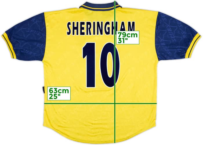 1995-97 Tottenham Third Shirt Sheringham #10 - 10/10 - (XL)
