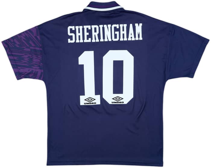 1994-95 Tottenham Away Shirt Sheringham #10 - 8/10 - (L)