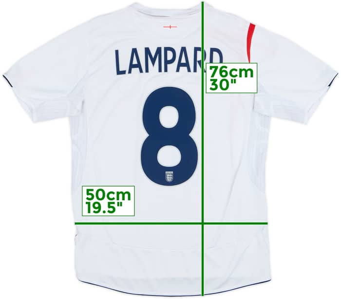 2005-07 England Home Shirt Lampard #8 - 6/10 - (M)