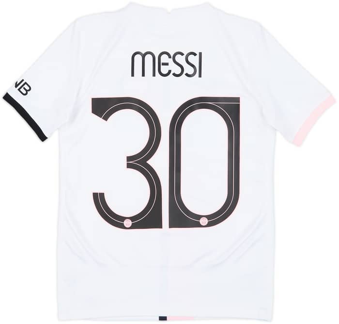 2021-22 Paris Saint-Germain Away Shirt Messi #30 - 9/10 - (L.Boys)