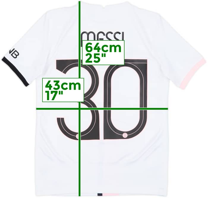 2021-22 Paris Saint-Germain Away Shirt Messi #30 - 9/10 - (L.Boys)