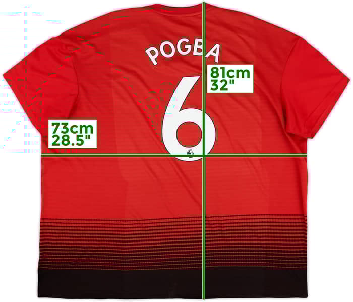 2018-19 Manchester United Home Shirt Pogba #6 - 7/10 - (3XL)
