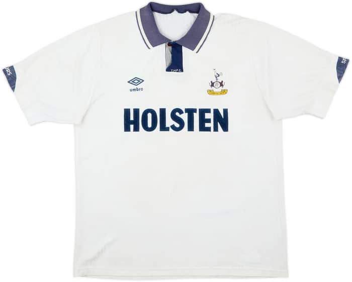 1991-93 Tottenham Home Shirt - 6/10 - (L)