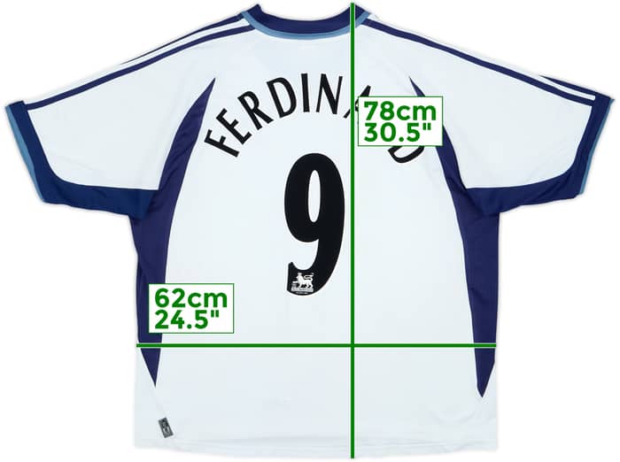 Camiseta de local del Tottenham 2001-02 Ferdinand #9 - 6/10 - (XL)