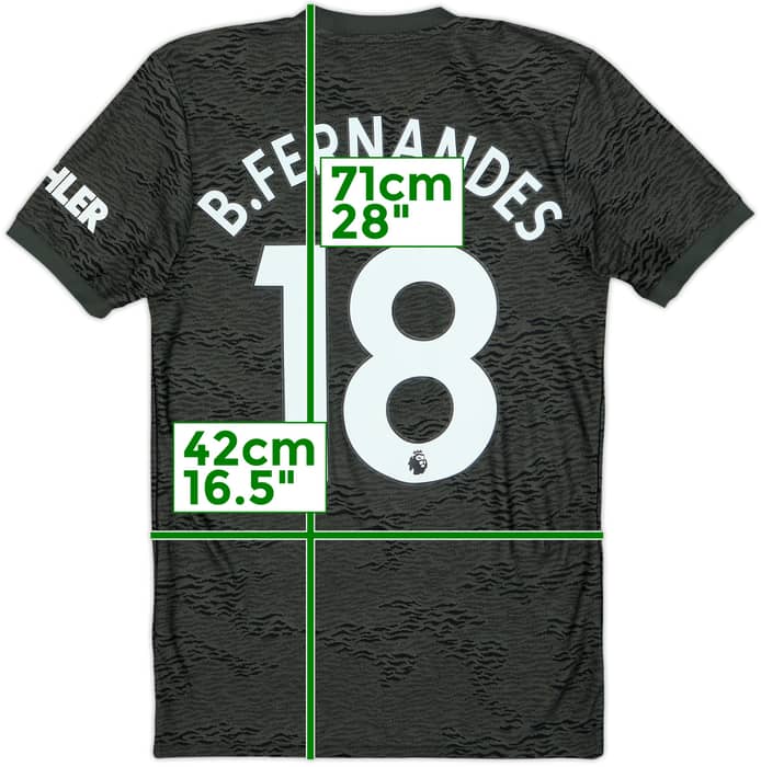 2020-21 Manchester United Away Shirt B.Fernandes #18 - 9/10 - (XS)