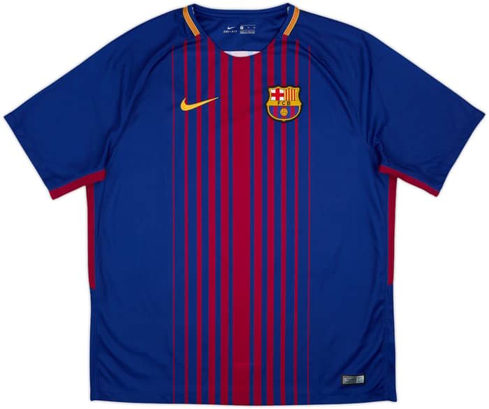 2017-18 Barcelona Home Shirt Suarez #9 - 9/10 - (XL)