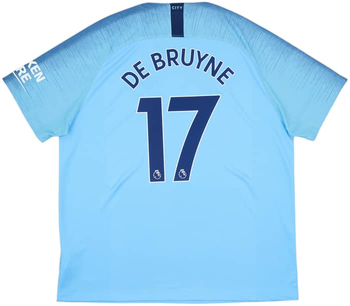 2018-19 Manchester City Home Shirt De Bruyne #17 - 8/10 - (XXL)