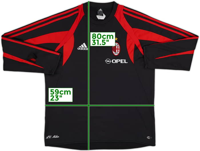 2004-05 AC Milan adidas Sweat Top - 6/10 - (L)