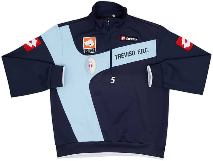 2008-09 Treviso Versión jugador Lotto 1/4 Zip Top de entrenamiento #25 - 5/10 - (M)