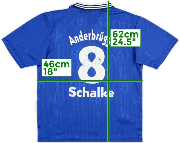 1996-97 Schalke Home Shirt Anderbrugge #8 - 6/10 - (15-16 Years)