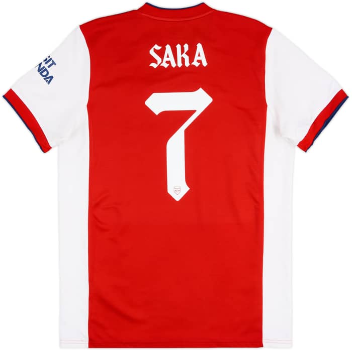 2021-22 Arsenal Home Shirt Saka #7 - 6/10 - (L)