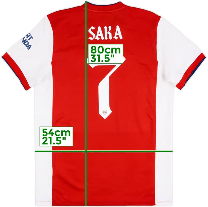 2021-22 Arsenal Home Shirt Saka #7 - 6/10 - (L)