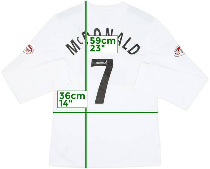 2009-10 Celtic Player Issue Third L/S Shirt McDonald #7 - 5/10 - (L)