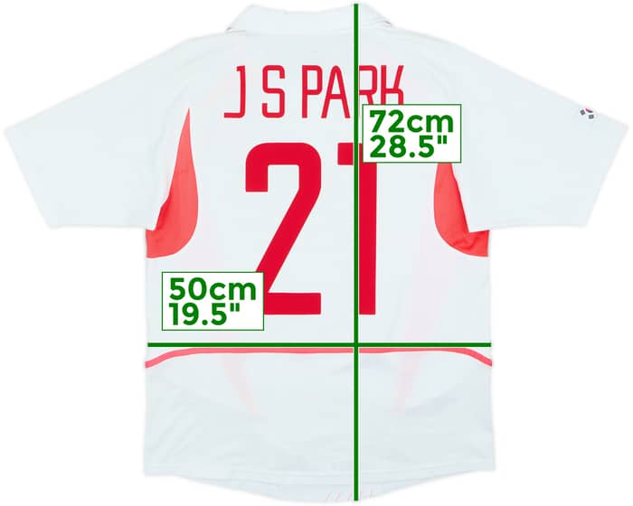 Camiseta de visitante de South Korea 2002-03 J S Park #21 - 8/10 - (M)