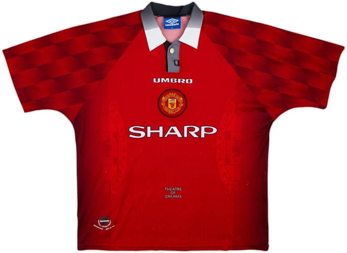 1996-98 Manchester United Home Shirt Cantona #7 - 6/10 - (XL)