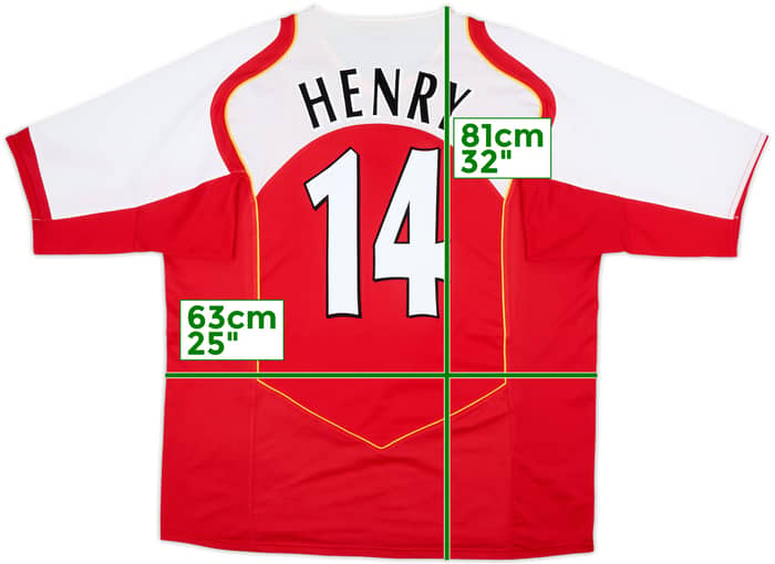 2004-05 Arsenal Home Shirt Henry #14 - 9/10 - (XXL)