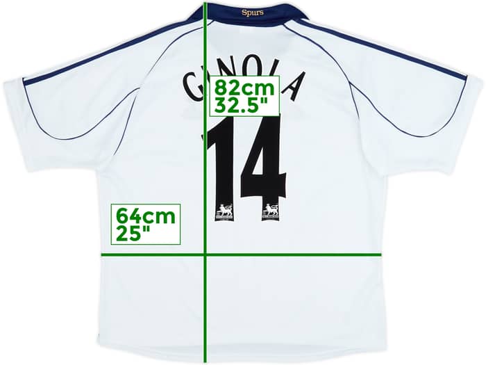1999-01 Tottenham Home Shirt Ginola #14 - 9/10 - (XXL)