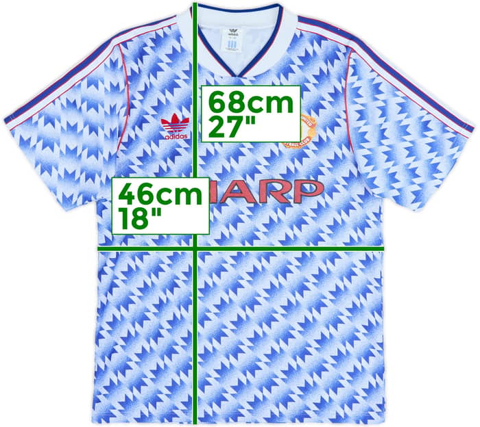 1990-92 Manchester United Away Shirt - 7/10 - (S)