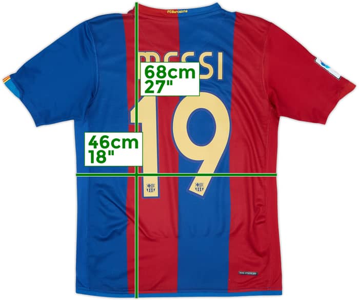 2006-07 Barcelona Home Shirt Messi #19 - 7/10 - (13-15 Years)