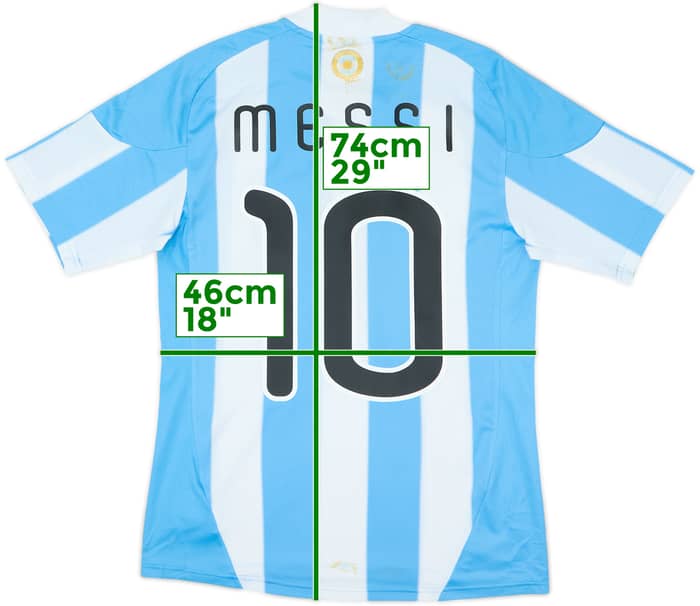 2010-11 Argentina Home Shirt Messi #10 - 5/10 - (S)