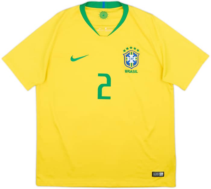 2018-19 Brazil Home Shirt T.Silva #2 - 6/10 - (L)