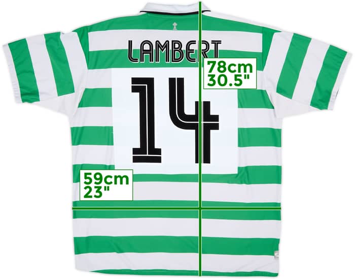 2004-05 Celtic Home Shirt Lambert #14 - 6/10 - (XXL)